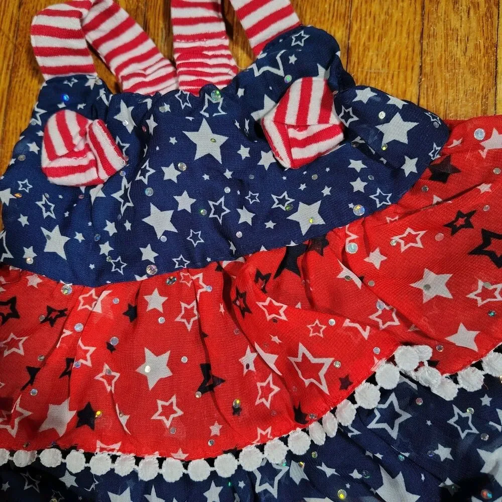 4th Of July Girls 18m 2pc Outfit Little Lass/T464 - Picture 2 of 5